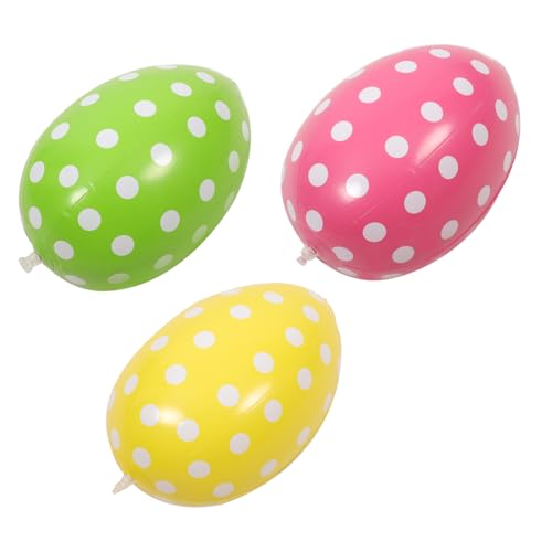 Toyvian 3 Stücke Aufblasbare Osterei Dekoration Bunte Ornamente Dekorationen Luftballons Party Supplies Ei Ballon Aufblasbare Party Dekoration Ballon Aufblasbare Ornamente Pvc von Toyvian