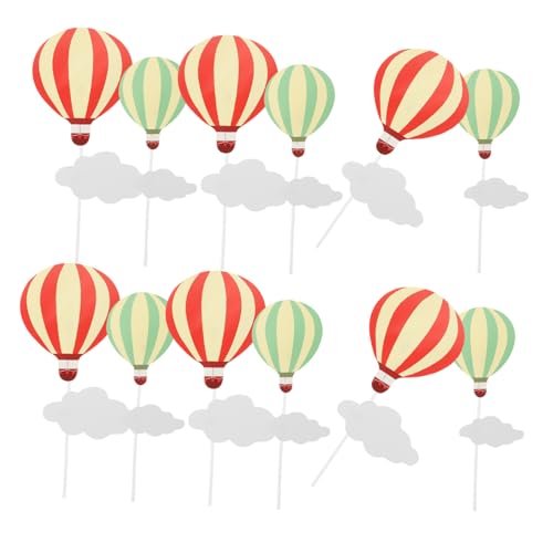 Toyvian 30 Paar Weihnachtsdekoration Wolkenkuchendekorationen Papierbecher Luftballons Topper für die Party Geburtstag Topper die Wolken schmücken alles zum Geburtstag Pappbecher Baby von Toyvian