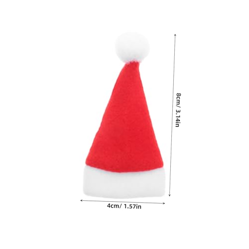 Toyvian 30 Stück Teiliges Mini Weihnachtsmann Mützen Besteckhalter aus Plüsch Flanell Rote Partydekoration mit Weißem Bommel Vielseitig als Lutscherhut Weinflaschenüberzug und Festliche von Toyvian