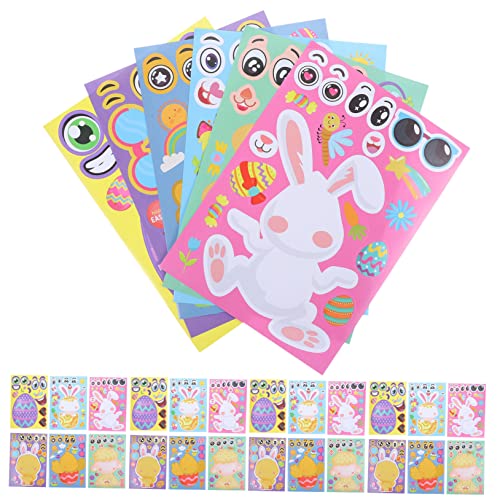 Toyvian 30blätter Ostern Puzzle Aufkleber Lustige Selbstklebende Sticker Mit Cartoon-hase Und Bunten Eiern Für Junge Mädchen Kreative Bastelidee Zu Ostern Designs Je Toyvian 30blätter Ostern Puzzle Aufkleber Lustige Selbstklebende Sticker Mit Cartoon-hase Und Bunten Eiern Für Junge Mädchen Kreative Bastelidee Zu Ostern Designs Je von Toyvian
