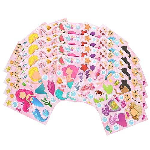 Toyvian 32blätter Selbstklebende Meerjungfrauen-Sticker Für -projekte Bunte Cartoon-Aufkleber Dekoration Von Bastelarbeiten Geschenken Und Partys Für Kreative Mädchen Toyvian 32blätter Selbstklebende Meerjungfrauen-Sticker Für -projekte Bunte Cartoon-Aufkleber Dekoration Von Bastelarbeiten Geschenken Und Partys Für Kreative Mädchen von Toyvian