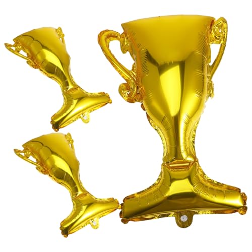 Toyvian 3Stücke Aluminiumfolie Trophäenballon Für Abschlussfeier Ballon Dekoration Für Graduierungsfeier Goldene Luftballons Für Feierlichkeiten Und Fotos von Toyvian