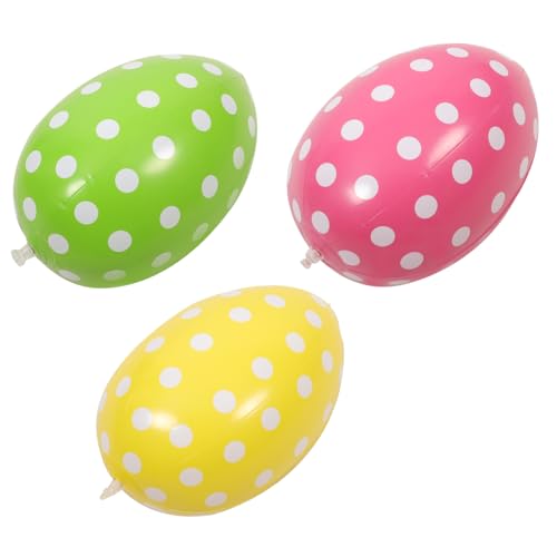 Toyvian 3Stücke Osterballons Aufblasbare Ostereierbälle Fröhliche Osterparty Dekoration Für Innen Und Außenfeiern von Toyvian