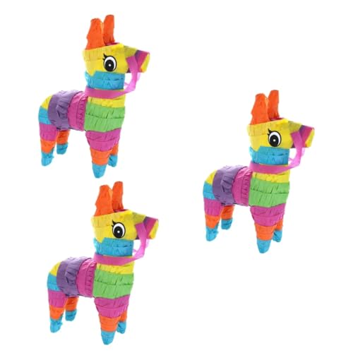 Toyvian 3st Piñata Fiesta-partyzubehör Mexikanische Dekorationen Pinata-füller Geburtstagsballon Pferd Pinata Spielzeug Mexikaner Spielzeug Für Babys Kind Anhänger Kopierpapier Füllung von Toyvian