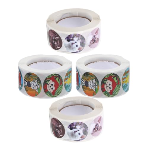 Toyvian 4 Rollen Belohnungsaufkleber für Tiermotiven Selbstklebende Sticker für Anreize und Ermutigung für Schulprojekte und Kreative Dekorationen Toyvian 4 Rollen Belohnungsaufkleber für Tiermotiven Selbstklebende Sticker für Anreize und Ermutigung für Schulprojekte und Kreative Dekorationen von Toyvian
