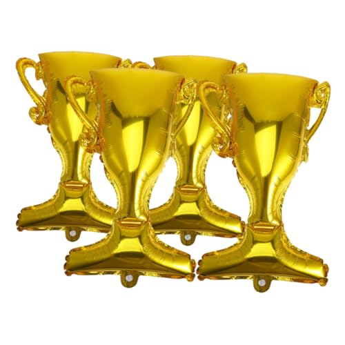 Toyvian 4 Stück Abschluss Dekoration Dekorationen geburtstagsdekoration goldene ballons Abschlussballons goldene luftballons Trophäenballon Abschlussfeier-Layout-Requisite Aluminiumfolie von Toyvian