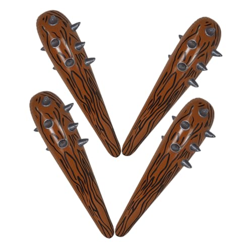 Toyvian 4 Stück Aufblasbare Cheer Sticks Leichte und Robuste Party Instrumente in Holzoptik Schnell Aufblasbar für Geburtstagsfeiern Sportevents und Outdoor Teamaktivitäten von Toyvian