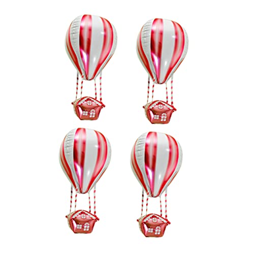 Toyvian 4 Stück Ballondekoration Ballongas luftballons nupsis Flugzeugspielzeug Heliumtanks für Ballons hochzeitsdeko aufkleber Geburtstagsfeier Ballon Heißluft-Folienballon Aluminiumfolie von Toyvian