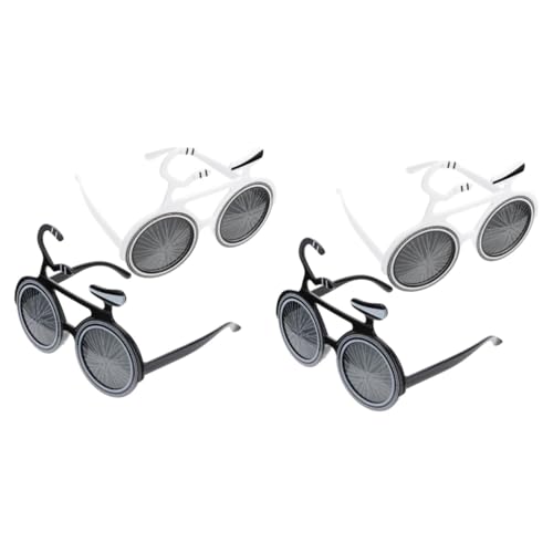 Toyvian 4 Stück Fahrradbrille Neuheit Partybrillen Lustige Brille Weihnachts- Party-kostüm-brille Gläser Für Die Weihnachtsfeier Lustige Partybrillen Zubehör Mode Kind Plastik von Toyvian