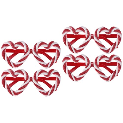 Toyvian 4 Stück Fondant-bonbon-gläser Valentine Herz Brille Herz Foto Requisiten Papierbrillen Für Kinder Jubiläumsfeier Brille Sonnenbrille in Herzform Empfindlich Tagesgeschenk Abs Braut von Toyvian