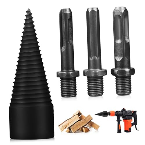 Toyvian 4 Stück Holzspalter Bohrer Teiliges für Effizientes Spalten von Installieren für Zuhause und Camping Tragbar und Langlebig von Toyvian