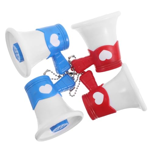 Toyvian 4 Stück Mini Schlüsselanhänger Tragbarer Elektrischer Bullhorn Lautsprecher aus Kompakt und Handlich für Lehrer Sportanlässe und Jubelrufe Einfache Bedienung ohne Setup von Toyvian