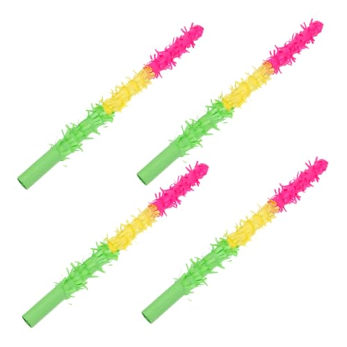 Toyvian 4 Stück Piñata-Sticks bunt Fiesta-Piñata-Stick klein Stange für geburtstagsfeier deko party spiele party zubehör Party-Deko Piñata-Stick-Dekoration Partyspielzubehör Papier von Toyvian