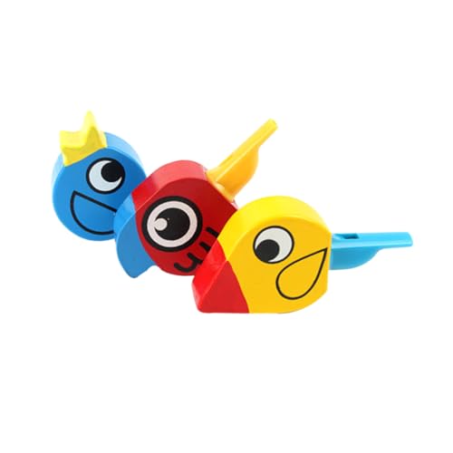 Toyvian Pfeift 4 Stück Spielzeug Kinder pfeifen kreative Vögel pfeifen Vogel pfeifen Holzpfeife Karikatur Vogelpfeife Bambus Cartoon-Pfeife-Spielzeug von Toyvian
