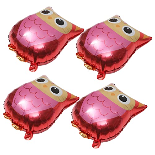 Toyvian 4 Stück Teiliges Cartoon Eulen Aluminiumfolien Luftballon Glänzende Partydekoration und Fotorequisite für Geburtstagsfeier Helium Geeignet Festliche Atmosphäre für Familie und von Toyvian