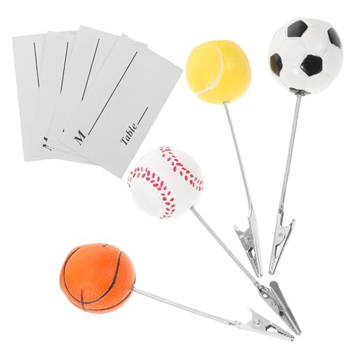 Toyvian 4 Stück Teiliges Sportstil Tischkartenhalter aus Hochwertigem Resin Stabiler Foto und Namensschildhalter für Hochzeit Büro und Party Geeignet als Tischnummern und Memo Clip von Toyvian