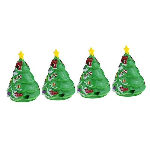 Toyvian 4 Stück Teiliges Wind Up Weihnachtsbaum Lustige Aufziehspielzeuge aus Niedliche Mechanische Kinderspielzeuge Kreative Tischdekoration für Weihnachten Sichere Lernspielzeuge von Toyvian