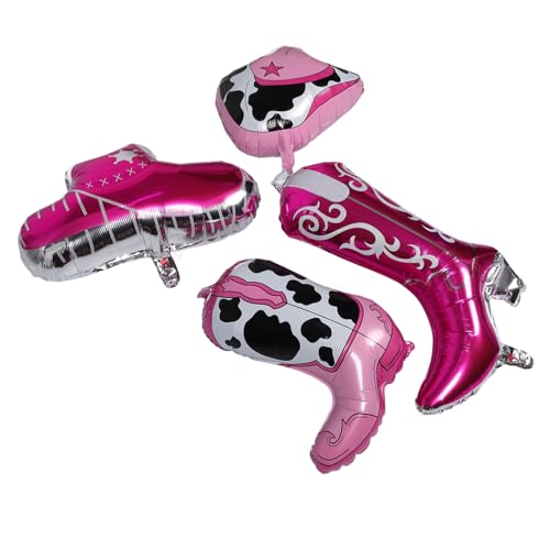 Toyvian 4 Stück Westernballons Western Party Luftballons Cowboyhut-Luftballons Geburtstagsdekoration Western Western-Cowgirl-Ballons Cowboystiefel-Dekorationen Pferdeballons Aluminiumfolie Toyvian 4 Stück Westernballons Western Party Luftballons Cowboyhut-Luftballons Geburtstagsdekoration Western Western-Cowgirl-Ballons Cowboystiefel-Dekorationen Pferdeballons Aluminiumfolie von Toyvian