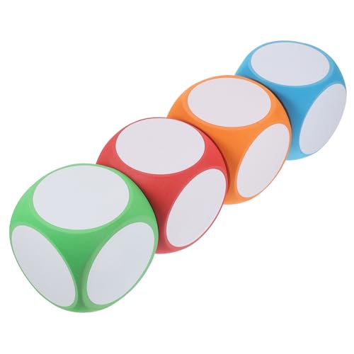 Toyvian 4 Stück abwischbare Schaumstoffwürfel, leere DIY-Würfel, Lernspielzeug für Kinder, DIY-Partydekoration Zubehör, rot orange blau grün Toyvian 4 Stück abwischbare Schaumstoffwürfel, leere DIY-Würfel, Lernspielzeug für Kinder, DIY-Partydekoration Zubehör, rot orange blau grün von Toyvian