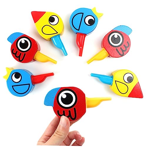 Toyvian 4 Stück spielzeug pfeift Vogel pfeifen kreative Vögel pfeifen Kinder pfeifen Holzpfeife Karikatur Vogelpfeife Bambus von Toyvian