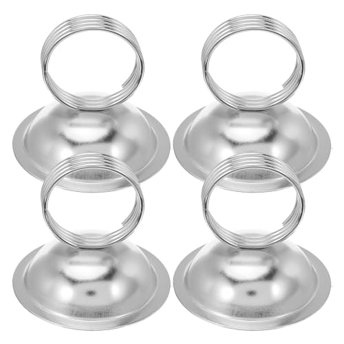 Toyvian 4 Tischkartenhalter: Foto-Memo-Clip-Halter für den Schreibtisch für Notizen, Karten und Bilder – stabiler Tischnummern-Memo-Clip aus Metall für die Dekoration im Büro, Zuhause und von Toyvian