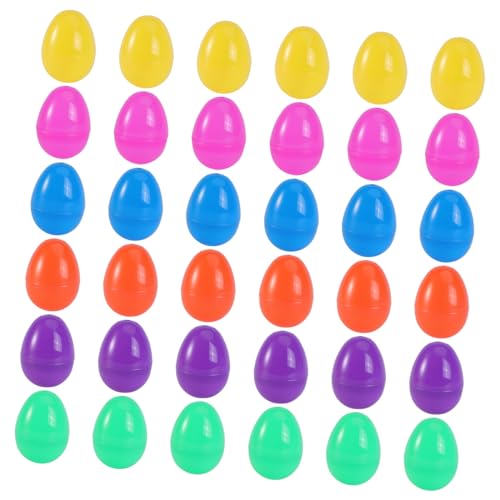 48St Ostereier gastgeschenke box eier selbst befüllen Kinderspielzeug spielzeug für kinder osterm Spielzeuge Ornament Plastikeier leere Eierschalen gemalt Dekorationen Partybedarf von Toyvian