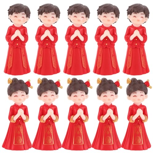 Toyvian 5 Paar Mini-Braut und Bräutigam aus China – Mikro-Landschafts-Hochzeitspaar, traditionelle Zeremonienfigur zum Backen, Kuchendekor und Tischdekoration Toyvian 5 Paar Mini-Braut und Bräutigam aus China – Mikro-Landschafts-Hochzeitspaar, traditionelle Zeremonienfigur zum Backen, Kuchendekor und Tischdekoration von Toyvian