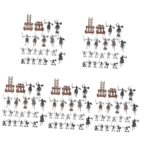 Toyvian 5 Sätze Militärsoldatenmodell Statue Schmücken Menschen Modellieren Sandtisch Menschen Modell Mikro-landschaftsdekore Tischdekorationen Aus Sand Minifigur Abs Streitwagen Miniatur von Toyvian