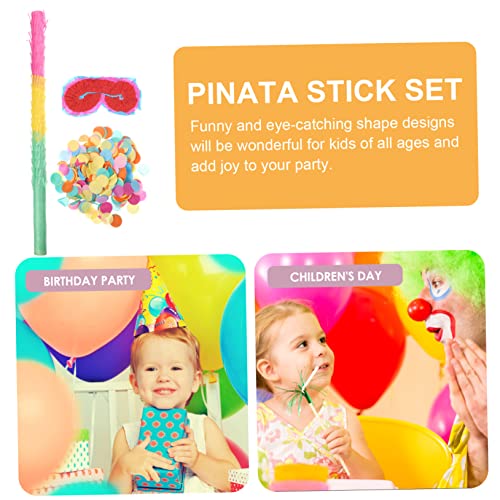 5 Sätze Pinata-zubehör Pinata-stick Für Party Pinata-fledermaus Und Augenbinde Pinatas Für Geburtstagsfeier Wählen Krapfen Partybrille Große Piñata Kind Partybedarf Papier Karton von Toyvian