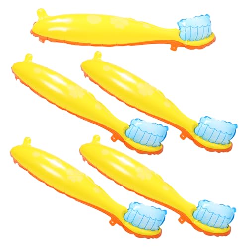 Toyvian 5 Stück Ballon zum Zähneputzen für Partyballons luftballons große Ballonpartydekorationen riesiger Zahnbürstenballon Riesige Zahnbürsten-Requisite Aluminiumfolie von Toyvian