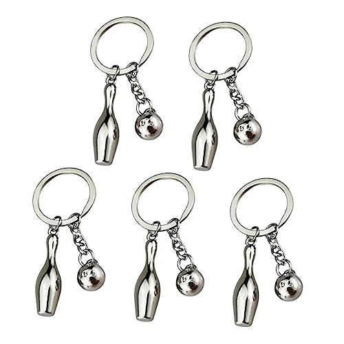 Toyvian 5 Stück Bowling Schlüsselanhänger Silberfarben Dekorativer Taschenanhänger Modisches Bowling Leichte und Langlebige Sport Deko für Party und Alltag Toyvian 5 Stück Bowling Schlüsselanhänger Silberfarben Dekorativer Taschenanhänger Modisches Bowling Leichte und Langlebige Sport Deko für Party und Alltag von Toyvian