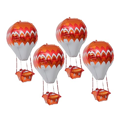 Toyvian 5 Stück Heißluftballon Geburtstag Party Ö hochzeitsdeko hochzeitdeko wohnraumdeko luftballons set ballon set hohzeitdeko Hochzeitsballon aus Aluminiumfolie 4D Aluminiumfolienballon von Toyvian