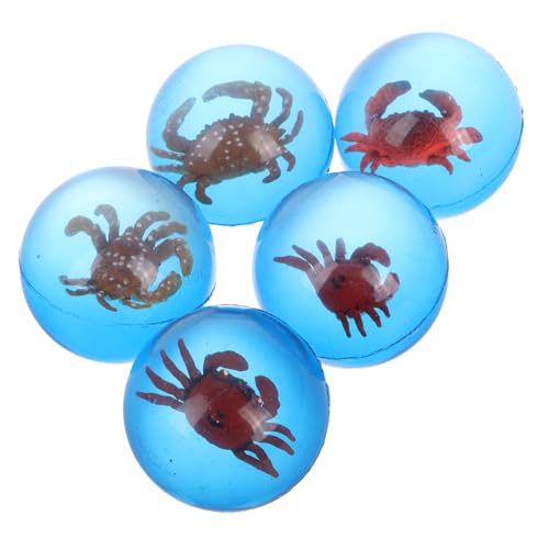 Toyvian 5 Stück Hüpfballspielzeug Für -papierbrille Spielpreise Für Kerngedächtnis Von Innen Nach Außen Bälle Spielzeugautomat Partygeschenk Mondkugel Butadienkautschuk von Toyvian