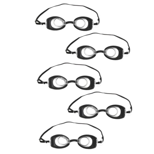 Toyvian 5 Stück Mini Schwimm Brille Winzige Gläser Brille Für Puppe Puppenkostüm-Brille Puppe Brille Puppenkostüm Brille Mini-Brille Puppenbrille Plastik Black von Toyvian