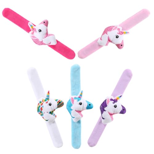 Toyvian 5 Stück Plüsch Einhorn Schnapparmbänder Tier Thema Armbänder für Kindergeburtstage Gemischte Farben Bequem und Langlebig Partygeschenk Toyvian 5 Stück Plüsch Einhorn Schnapparmbänder Tier Thema Armbänder für Kindergeburtstage Gemischte Farben Bequem und Langlebig Partygeschenk von Toyvian