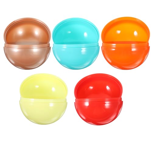 Toyvian 5 Stück - Preiskapsel geformte Bällebadbälle Kaugummiautomatenkapseln klein Rosa Ballspielzeug Verkaufskapseln leere Kapselbälle runde Kapseln leer Plastik von Toyvian