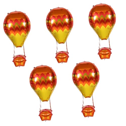 Toyvian 5 Stück Teiliges Aluminium Folienballon in Heißluftballon Form Langlebige Große Party Dekoration für Innen und Außen Einfach Aufzublasen Verspielte Geburtstags und Toyvian 5 Stück Teiliges Aluminium Folienballon in Heißluftballon Form Langlebige Große Party Dekoration für Innen und Außen Einfach Aufzublasen Verspielte Geburtstags und von Toyvian