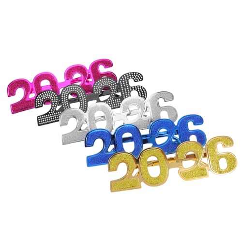 Toyvian 5 Stück Teiliges Brille Glitzer Retro Design Leichte Partybrille in Bunten Farben für Silvester Abschlussfeier Foto Requisiten Geschenkidee Toyvian 5 Stück Teiliges Brille Glitzer Retro Design Leichte Partybrille in Bunten Farben für Silvester Abschlussfeier Foto Requisiten Geschenkidee von Toyvian