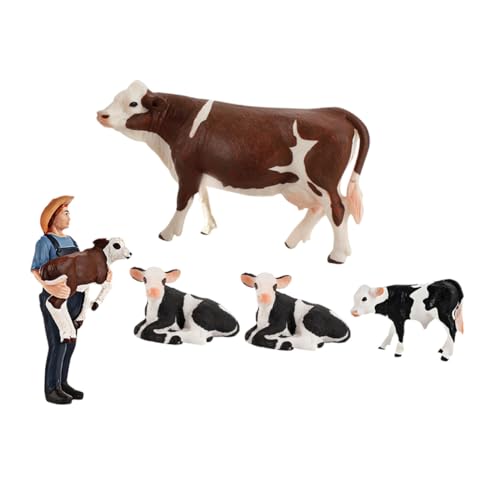 Toyvian 5 Stück Teiliges Miniatur Kuhfiguren aus PVC Realistische Farmtiere mit Detailgetreuer Verarbeitung Vielseitig für Indoor und Outdoor Dekoration Lernspielzeug für Kuchendekoration Toyvian 5 Stück Teiliges Miniatur Kuhfiguren aus PVC Realistische Farmtiere mit Detailgetreuer Verarbeitung Vielseitig für Indoor und Outdoor Dekoration Lernspielzeug für Kuchendekoration von Toyvian