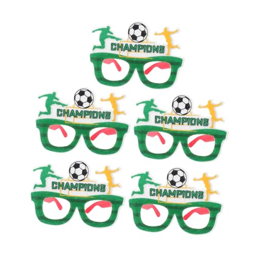 Toyvian 5 Stück Wm-brillengestell Party-cartoon-brille Praktische Partybrille Gläser Für Die Party Neuartige Partybrille Kostümzubehör Brille Requisiten Partyzubehör Filzstoff Green Toyvian 5 Stück Wm-brillengestell Party-cartoon-brille Praktische Partybrille Gläser Für Die Party Neuartige Partybrille Kostümzubehör Brille Requisiten Partyzubehör Filzstoff Green von Toyvian