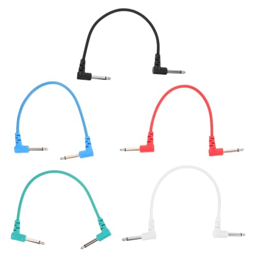 Toyvian 5 Teiliges Gitarren Patchkabel – 30 Cm Patchkabel Für Gitarreneffektpedale Tragbares Instrumenten Audiokabel Für Basseffektpedal Schwarz von Toyvian