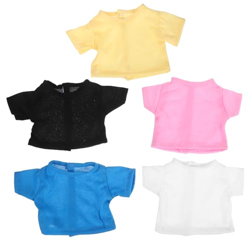 Toyvian 5-teilige Kleidung für Kuscheltiere: Einfarbige T-Shirts mit kurzen Ärmeln für Kuscheltiere – modische Kleidung für 18-Zoll-Puppen Toyvian 5-teilige Kleidung für Kuscheltiere: Einfarbige T-Shirts mit kurzen Ärmeln für Kuscheltiere – modische Kleidung für 18-Zoll-Puppen von Toyvian