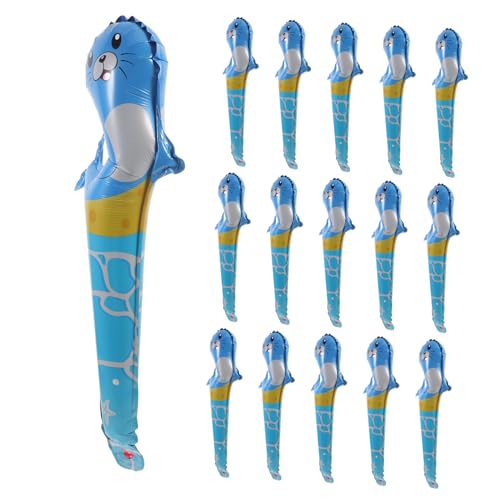 Toyvian 50 Stück hält einen Luftballon aufblasbarer Stock aufblasbare Stöcke Tierwelt Dschungeltierballon Ente luftballons Cheerleader-Stick Partystäbe Party Gefälligkeiten Aluminiumfolie von Toyvian