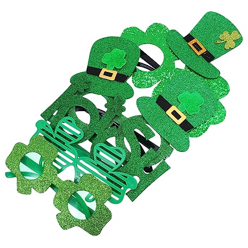 Toyvian 5st Irische Festivalbrille Brillen Gastgeschenke Kleeblatt Brillen Spielzeug Kleeblatt Kostüm Kunststoff Gläser Kind FüR Unvergessliche Fotos Und Festliche Dekoration von Toyvian