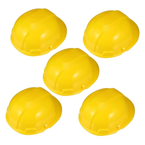 Toyvian 5st Spielzeug-engineering-hut Bauhelm Party Gefälligkeiten Partyhüte Für Kinder Kinderschutzhelm Aus Kunststoff Bergmannsmütze Für Kinder Gelbes Spielset Baby Plastik Kleinkind von Toyvian