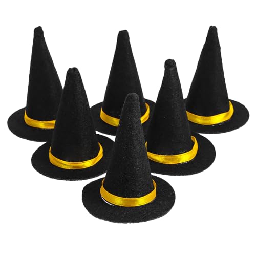 Toyvian 6 Mini-hexenhüte aus Filz – Schwarze Hexenhüte Mini zum Basteln – Halloween-weinflaschen- für Halloween-dekorationen, Partygeschenke, Diy-zubehör Toyvian 6 Mini-hexenhüte aus Filz – Schwarze Hexenhüte Mini zum Basteln – Halloween-weinflaschen- für Halloween-dekorationen, Partygeschenke, Diy-zubehör von Toyvian