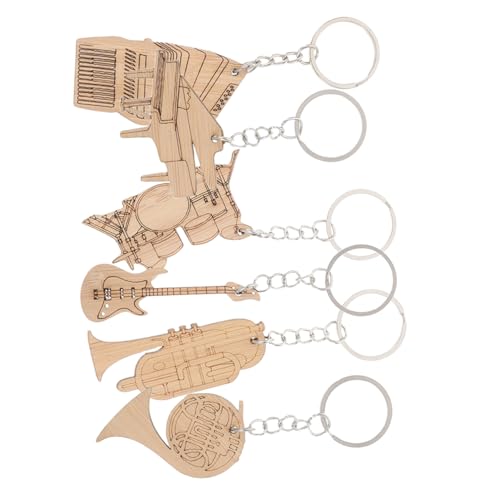 Toyvian 6 Pcs Retro Instrument Keyrings Guitar Keychain Für Musikliebhaber Süße Schlüsselbundzubehör Dekorative Schlüsselbund Für Rucksäcke Und Handtaschen von Toyvian