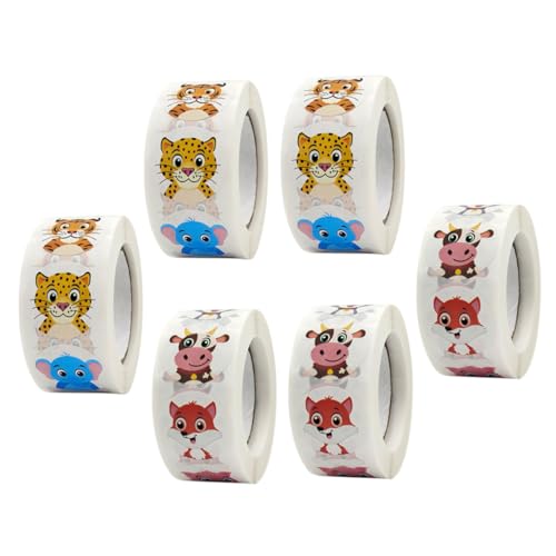 Toyvian 6 Rollen Tiersticker für belohnungssticker kinderzimmer Sticker Tierische Sticker für Schulprojekte Aufkleber für besondere Anlässe Aufkleber Papieraufkleber Toyvian 6 Rollen Tiersticker für belohnungssticker kinderzimmer Sticker Tierische Sticker für Schulprojekte Aufkleber für besondere Anlässe Aufkleber Papieraufkleber von Toyvian