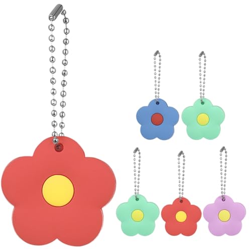 Toyvian 6 Stck Silikon Schlüsselhüllen Blumenform Wiederverwendbare Schlüsselkappen für Hausschlüssel Abriebfest Rutschfest Leicht Anzubringen Einfachen Schlüsselunterscheidung Geeignet von Toyvian