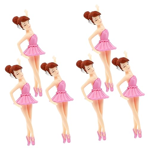 Toyvian 6 Stück Ballettmädchen Schlüsselbund Entzückende Kuchen -Topper Mädchen Figur des Ballettmädchens Mikro Ballett- -Topper Ballerina- -Topper Weiß von Toyvian